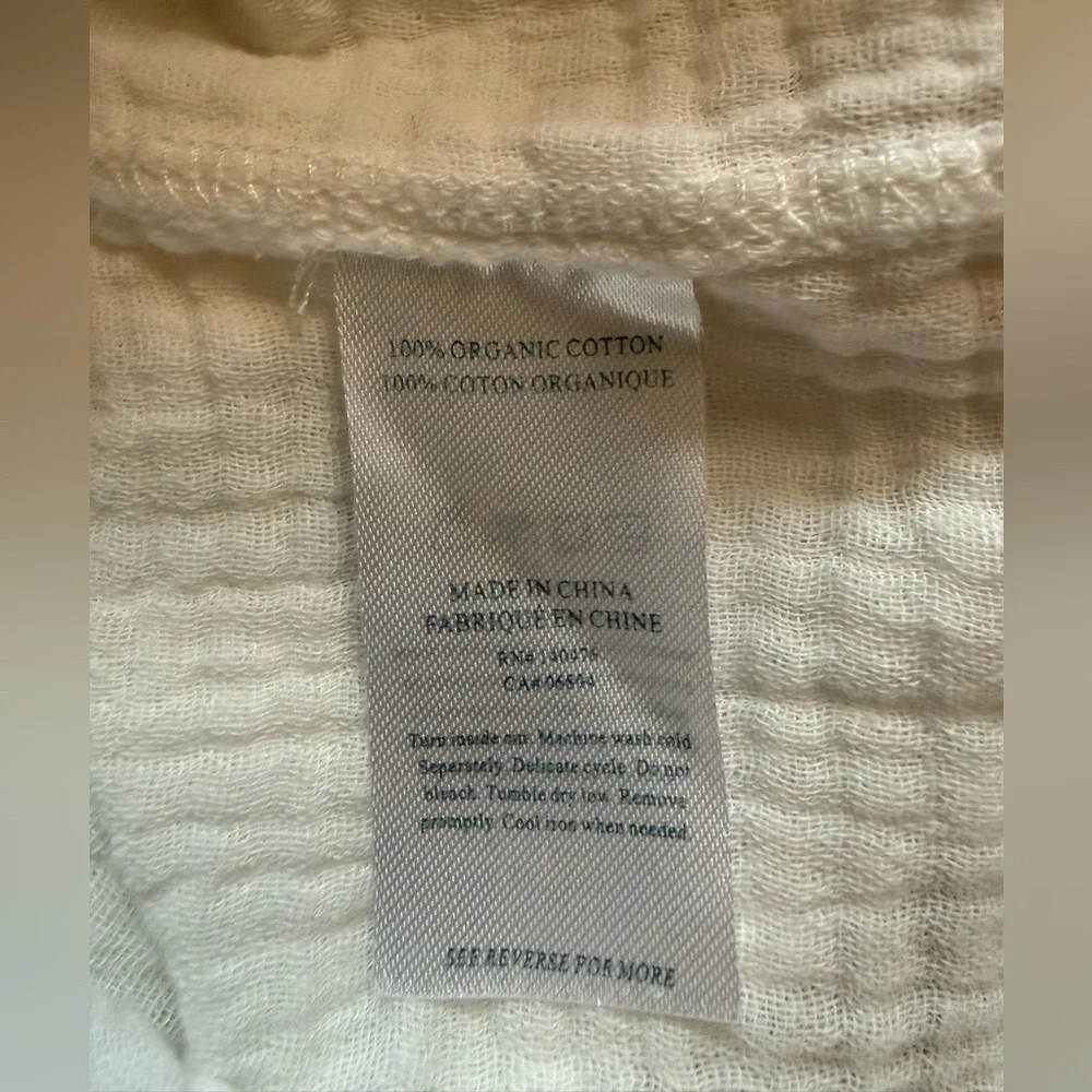 Faherty Dream Cotton Gauze Desmond Top White Sz Small - Picture 10 of 11